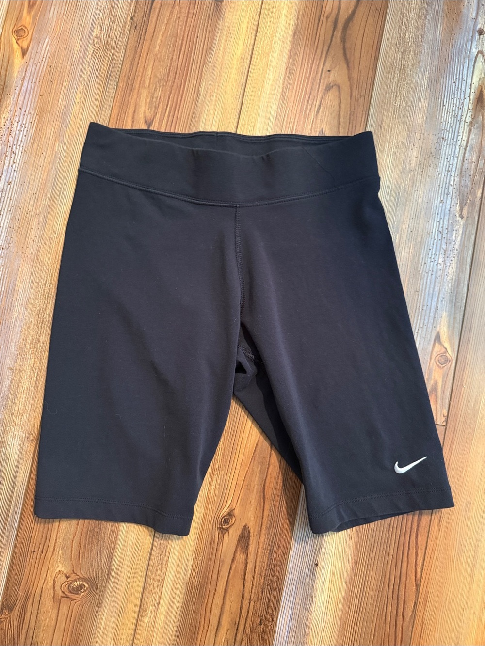 Nike Black Mid-Rise Bike Shorts with Swoosh
